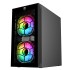 PC Power Spider Web Crystal Mini BK With 230W PSU & 3 FANS Gaming Case